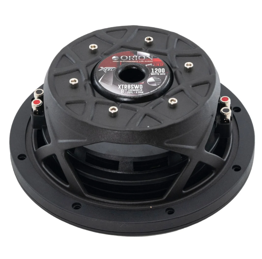 Orion XTR8SWD2 – 8 Inch Dual 2 Ohm Shallow Mount Subwoofer | 300W RMS Bass Power