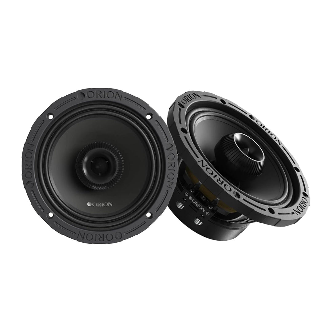 Orion XMT65.4 6.5" 350W RMS 4-Ohm Coaxial Midrange Speakers – Water-Resistant Car Audio Pair w/ Grilles