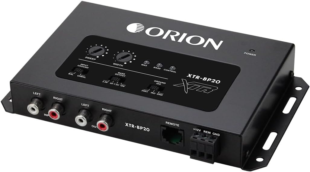 Orion XTR-BP20 High-Performance Bass Processor – 10V Output & Bass Control