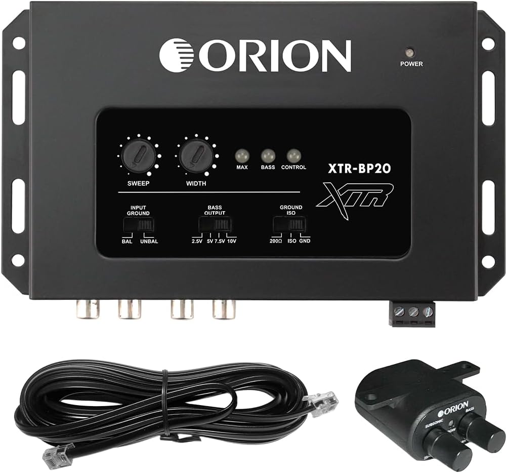 Orion XTR-BP20 High-Performance Bass Processor – 10V Output & Bass Control