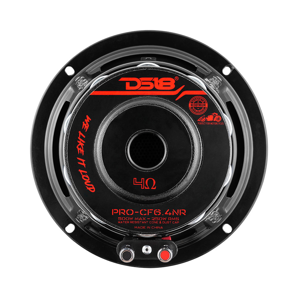 DS18 DS-PRO-CF6.4NR PRO 6.5 Inch Carbon Fiber Water resistant Cone Neodymium Mid-Bass Loudspeaker 4-Ohm DS18