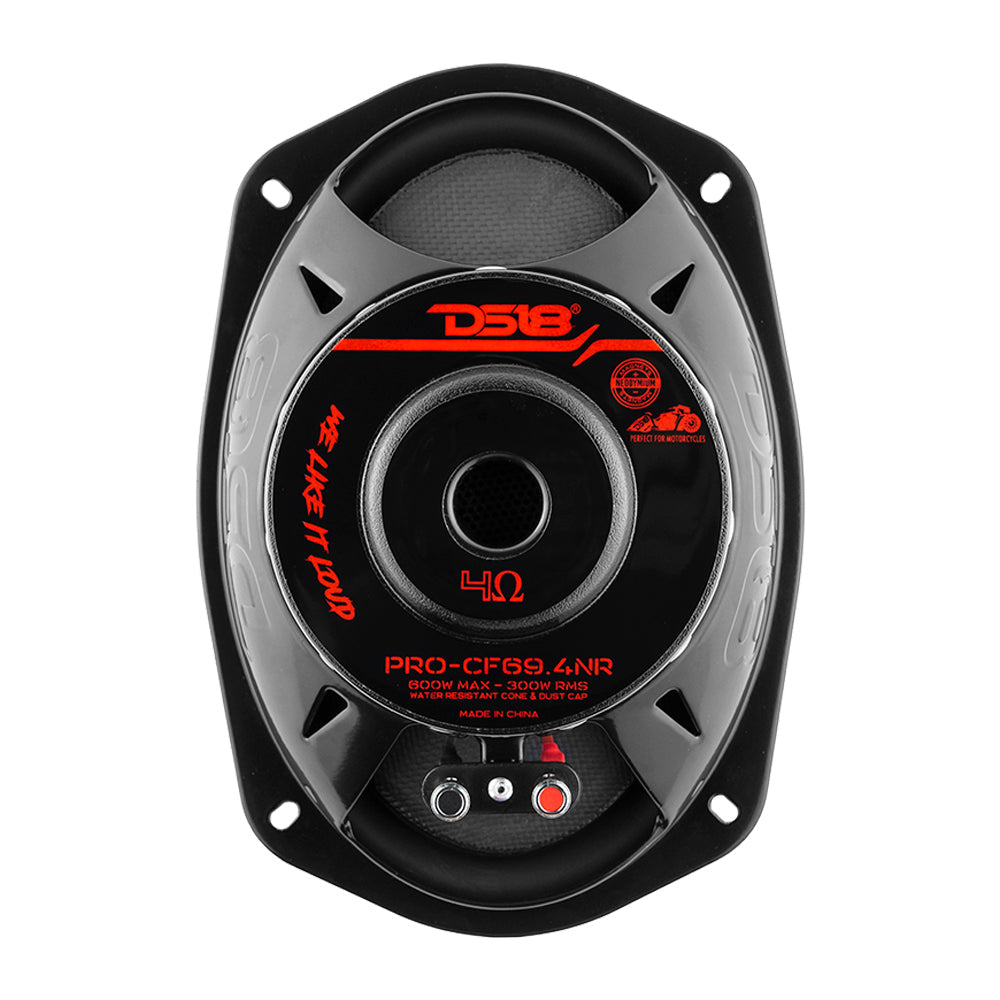 DS18 DS-PRO-CF69.4NR PRO 6X9 Inch Carbon Fiber Water resistant Cone Neodymium Mid-Bass Loudspeaker 4-Ohm DS18