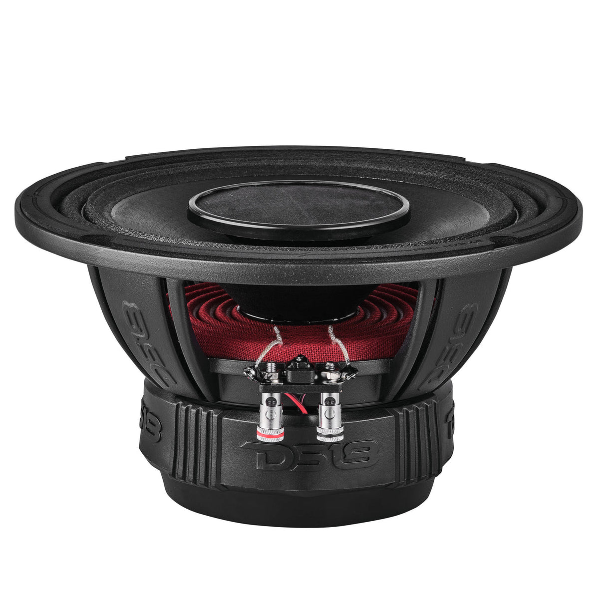 DS18 PRO 8" Coaxial Hybrid Mid-Range Speaker – 250W RMS, 4-Ohm, Water-Resistant Cone with Driver