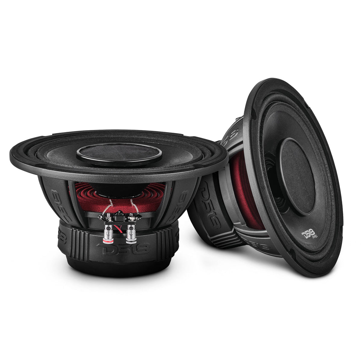 DS18 PRO 8" Coaxial Hybrid Mid-Range Speaker – 250W RMS, 4-Ohm, Water-Resistant Cone with Driver