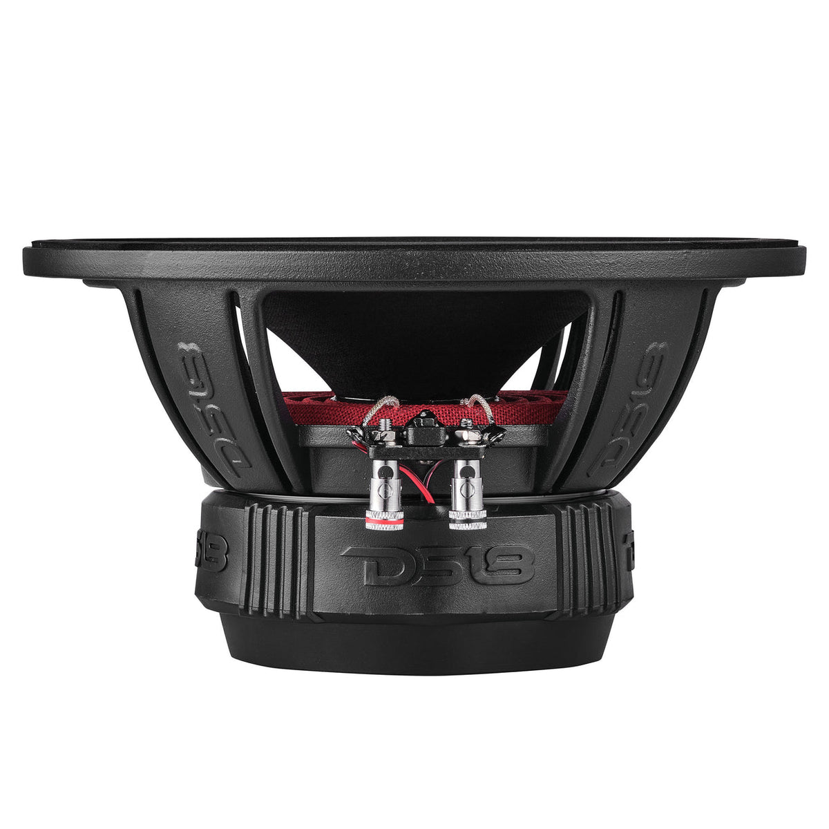 DS18 PRO 8" Coaxial Hybrid Mid-Range Speaker – 250W RMS, 4-Ohm, Water-Resistant Cone with Driver