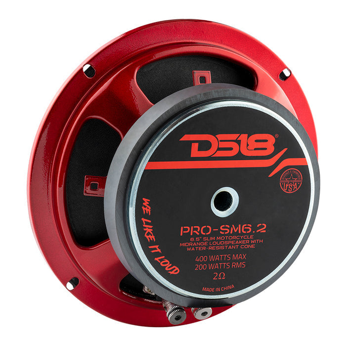 DS18 RO 6.5” Shallow Mount Loudspeaker – 200W RMS, Water-Resistant, 2-Ohm
