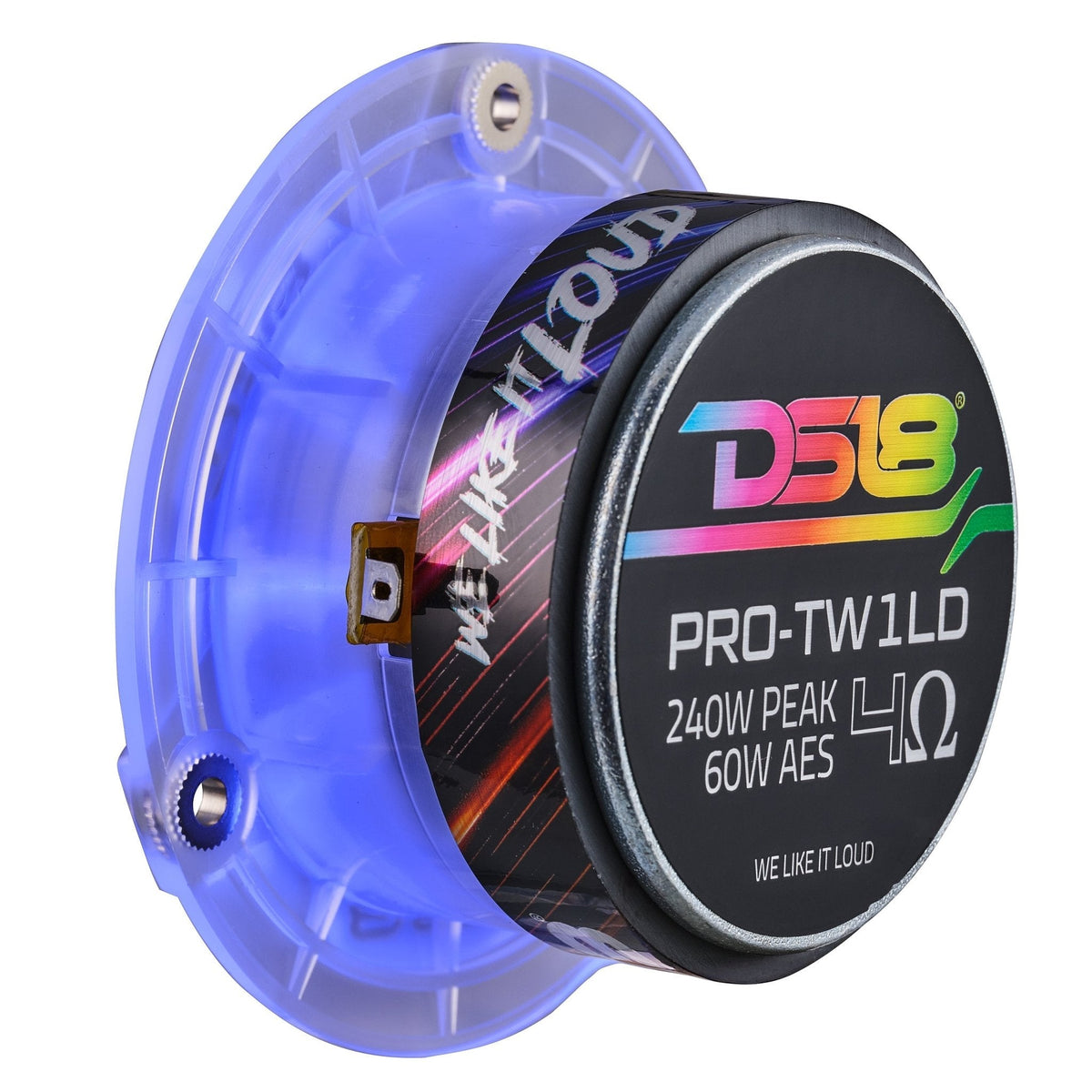 DS18 PRO-TW1LD PRO 3.8" Super Bullet Tweeter with Digital LED - 1" Aluminum VC, 120W, 4-Ohm DS18