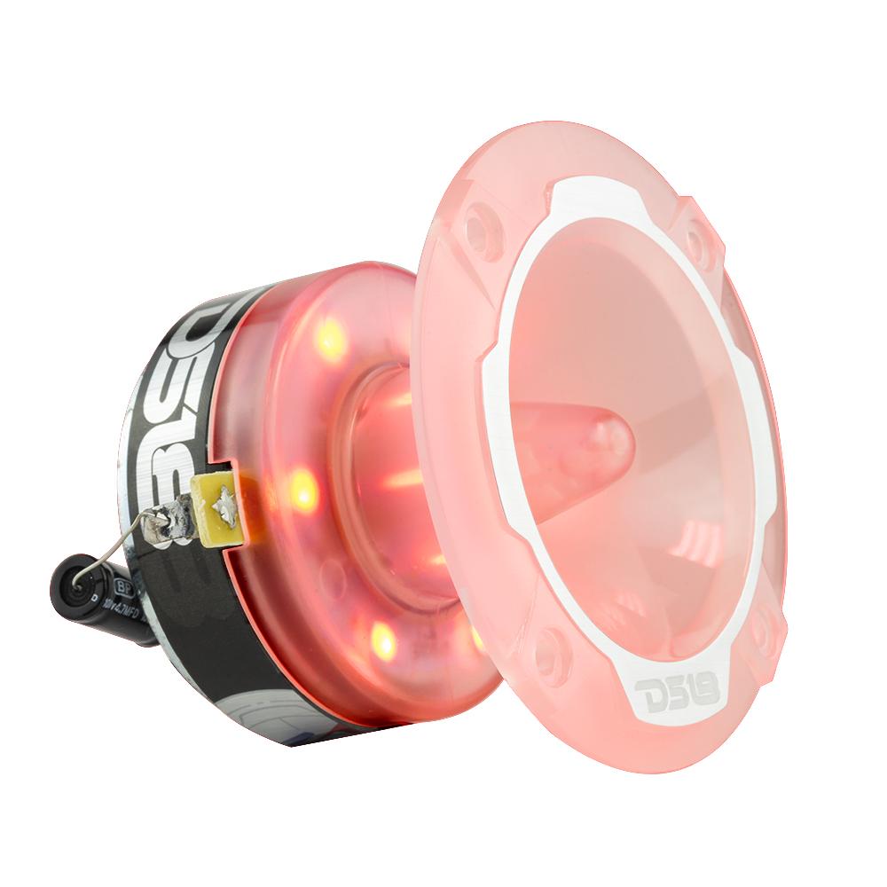 DS18 DS-PRO-TW2L PRO 1 Inch VC Aluminum Super Bullet Tweeter W/ RGB LED Lights 240 Watts 4-Ohm DS18