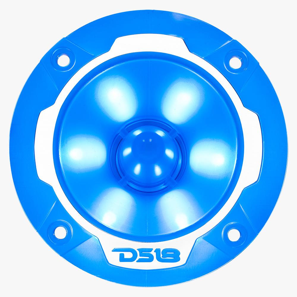 DS18 DS-PRO-TW2L PRO 1 Inch VC Aluminum Super Bullet Tweeter W/ RGB LED Lights 240 Watts 4-Ohm DS18