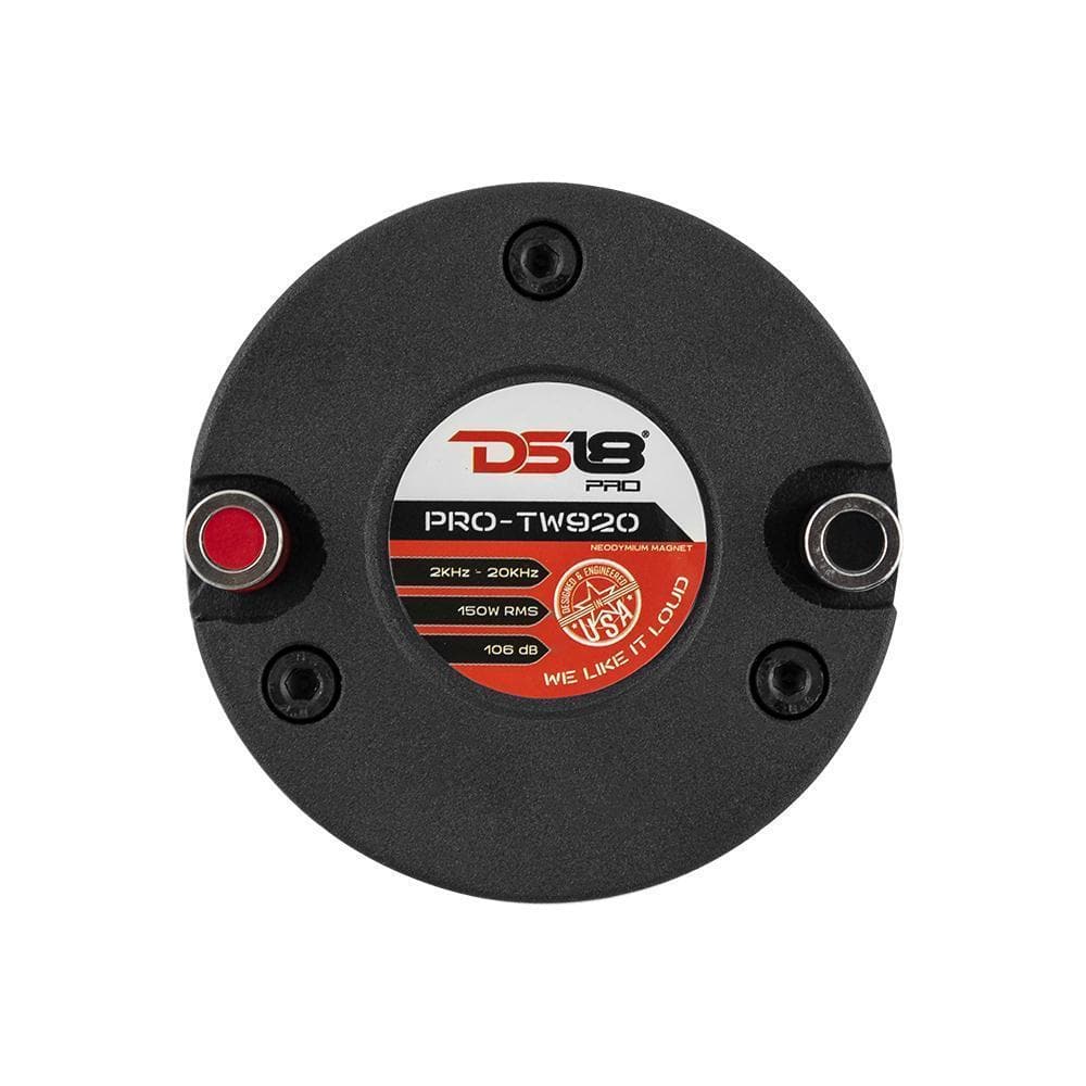 DS18 DS-PRO-TW920 PRO 1.4 Inch VC Aluminum High Compression Neodymium Super Bullet Tweeter 320 Watts 4-Ohm DS18