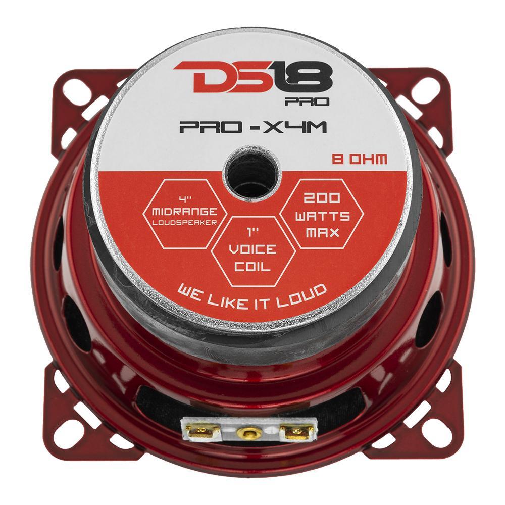 DS18 DS-PRO-X4M PRO-X 4 Inch Mid-Range Loudspeaker 200 Watts 8-Ohm DS18