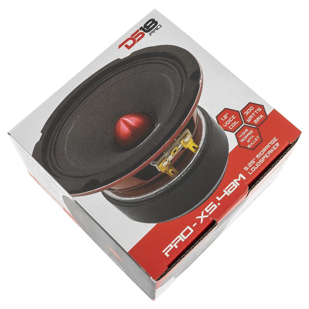 DS18 DS-PRO-X5.4BM PRO-X 5.25 Inch Mid-Range Loudspeaker W/ Bullet 300W Watts 4-Ohm DS18