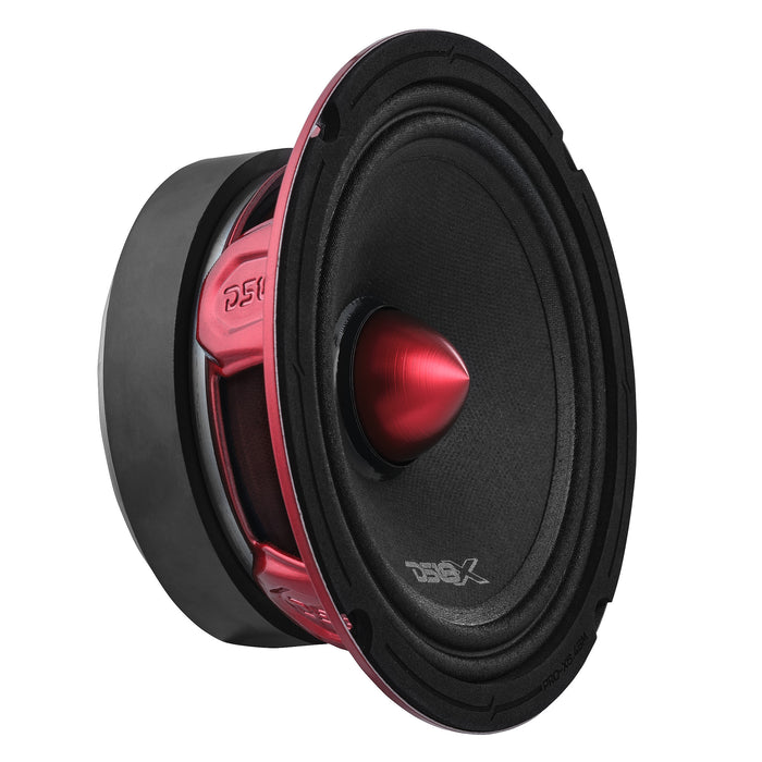 DS18 Car Audio Bundle – 4 PRO-X6.4BM 6.5" Midrange Speakers 500W MAX + 4 PRO-TW1X/BK Tweeters + GEN-X 4-Channel Amp 1800W Peak Power