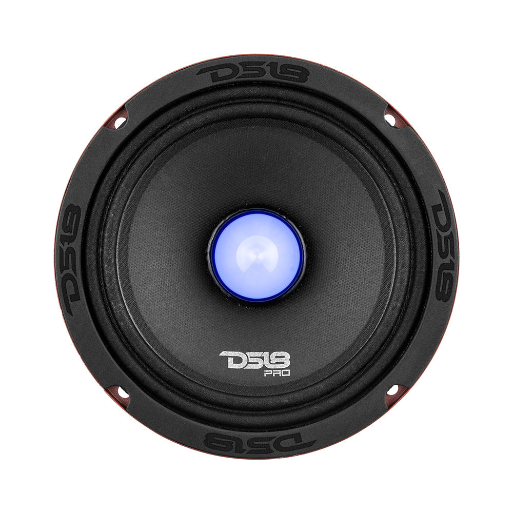 DS18 DS-PRO-X6.4BMRGB PRO-X 6.5 Inch Mid-Range Loudspeaker W/ RGB Light Bullet 500 Watts 4-Ohm DS18