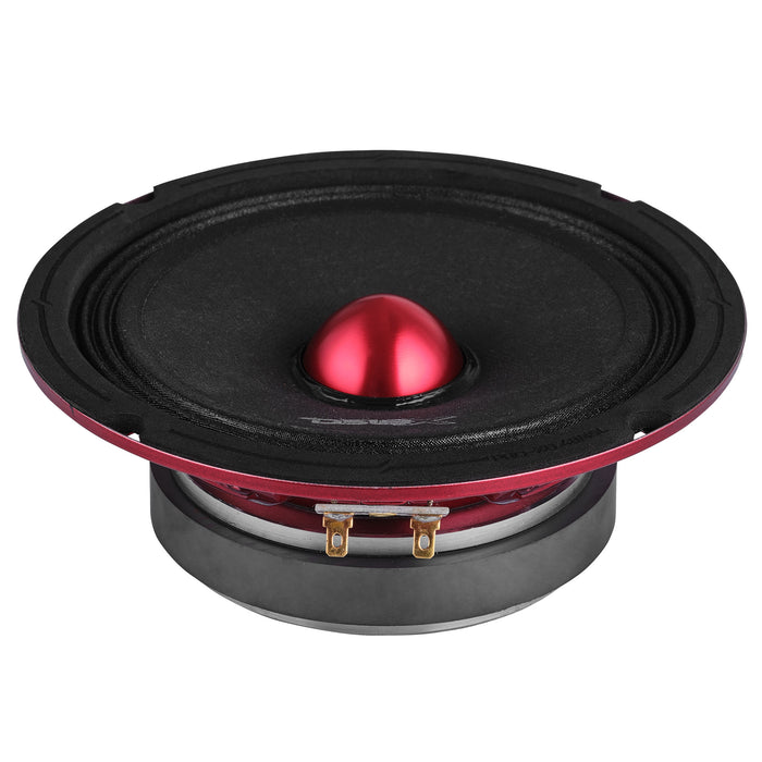 DS18 PRO-X6.4BMSL Slim Loudspeaker - 6.5", Midrange, Red Aluminum Bullet, 400W Max, 200W RMS, 4 Ohms  (1 Speaker)