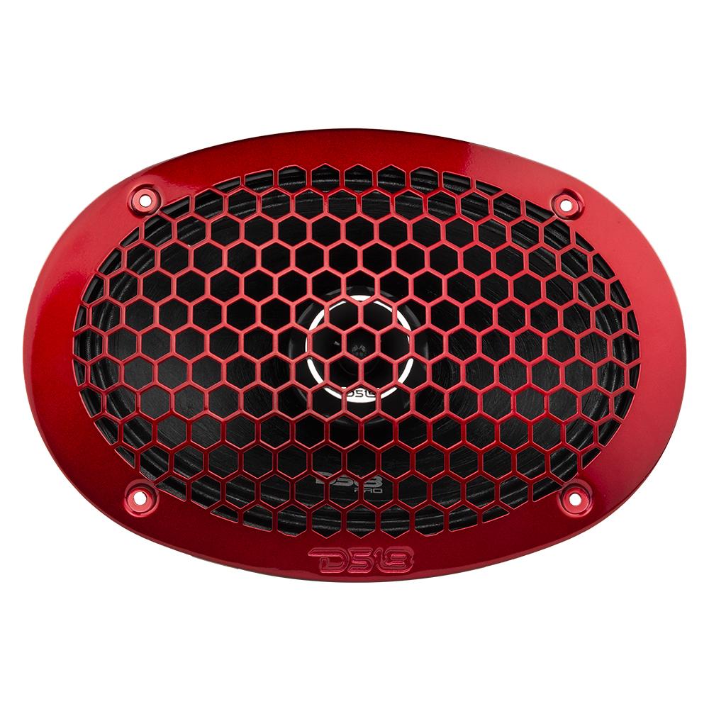 DS18 DS-PRO-ZT69 PRO-ZT 6x9 Inch Mid-Range Loudspeaker W/ Water resistance Cone Built-in Bullet Tweeter and Grill 550 Watts 4-Ohm DS18