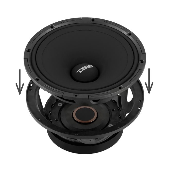 DS18 PROJECT360.84 8" Mid-High Loudspeaker – 300W RMS 4-Ohm High-Sensitivity Driver with Rotating Recone Quick Repair Design