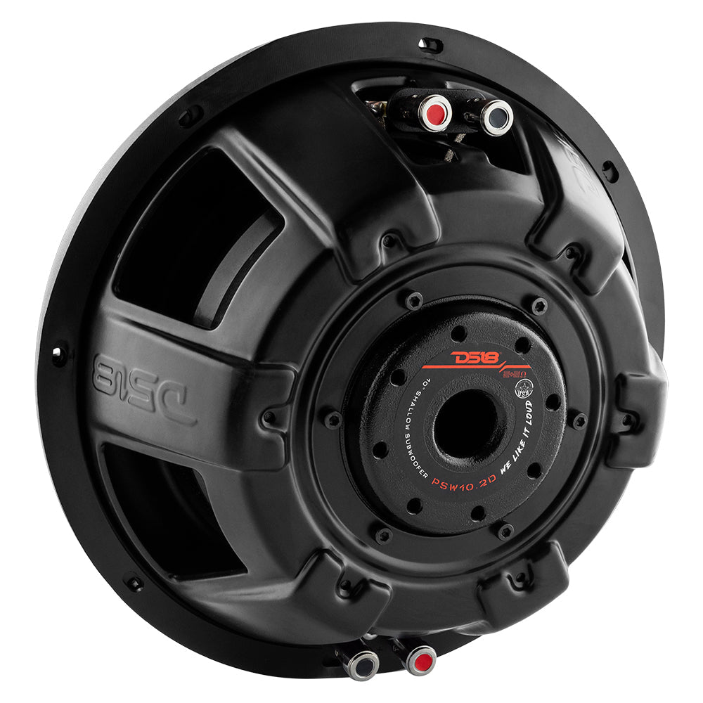 DS18 DS-PSW10.2D PS Shallow Water Resistant 10 Inch Subwoofer 1000 Watts Dvc 2-Ohm (Perfect for Powersports and Motorcycles) DS18