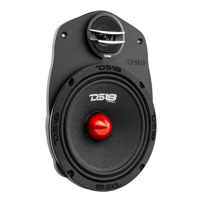 DS18 MP69 6x9 Speaker Adapter Plate | Converts Factory 6x9 Opening to 6.5 Inch Speaker + 1.38 Inch Tweeter