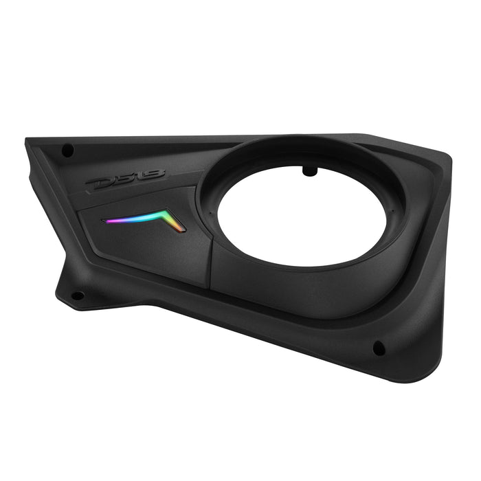 DS18 Polaris RZR PROBD8 Rear Door Speaker Panels for 8” 500W RMS Speakers with Digital LED Lighting