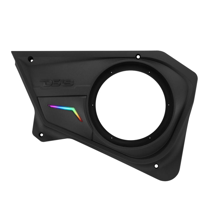 DS18 Polaris RZR PROBD8 Rear Door Speaker Panels for 8” 500W RMS Speakers with Digital LED Lighting