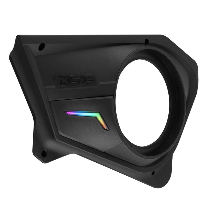 DS18 Polaris RZR PROBD8 Rear Door Speaker Panels for 8” 500W RMS Speakers with Digital LED Lighting