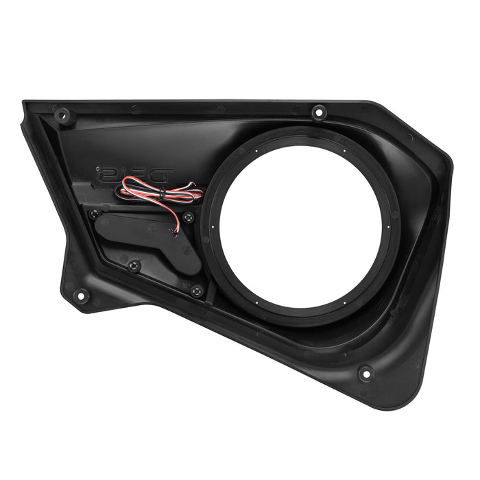 DS18 Polaris RZR PROBD8 Rear Door Speaker Panels for 8” 500W RMS Speakers with Digital LED Lighting