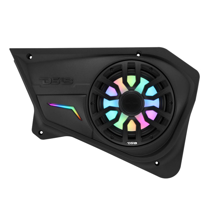 DS18 RZR-PROBD8LD Polaris RZR Rear Door Panels Loaded with NXL-IQ/BK 8" Coaxial Speakers