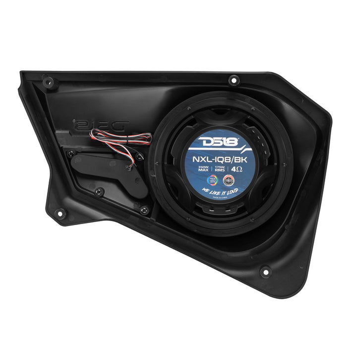 DS18 RZR-PROBD8LD Polaris RZR Rear Door Panels Loaded with NXL-IQ/BK 8" Coaxial Speakers