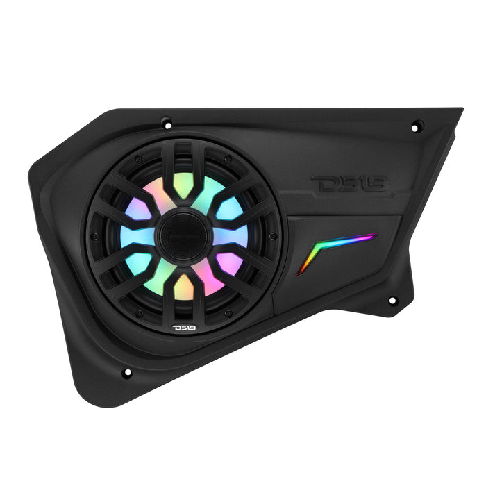 DS18 RZR-PROBD8LD Polaris RZR Rear Door Panels Loaded with NXL-IQ/BK 8" Coaxial Speakers