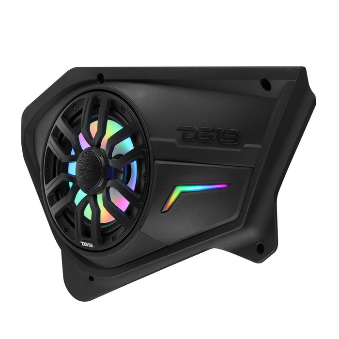 DS18 RZR-PROBD8LD Polaris RZR Rear Door Panels Loaded with NXL-IQ/BK 8" Coaxial Speakers