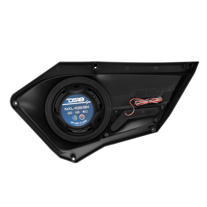 DS18 PROFD8LD Polaris RZR Front Door Panels Loaded with NXL-IQ/BK 8" Coaxial Speakers