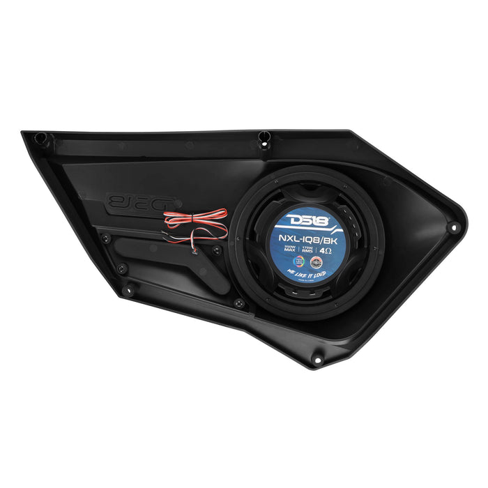 DS18 PROFD8LD Polaris RZR Front Door Panels Loaded with NXL-IQ/BK 8" Coaxial Speakers