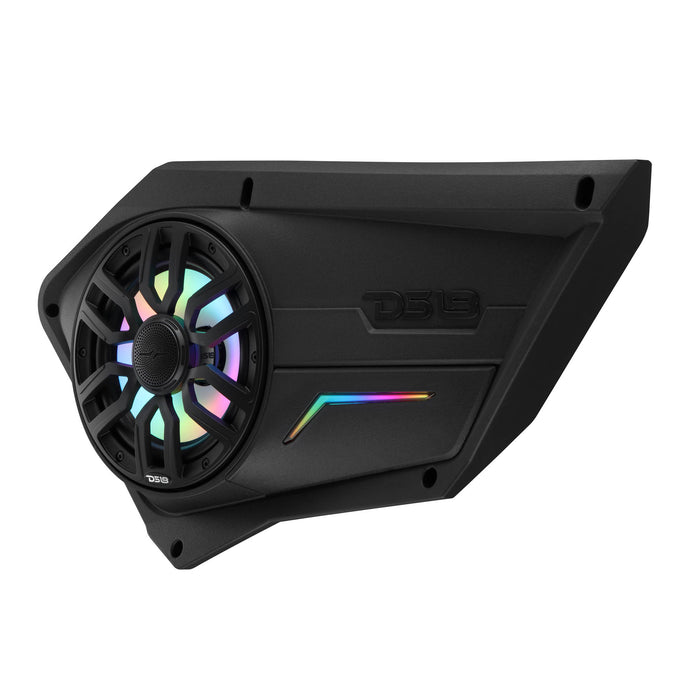 DS18 PROFD8LD Polaris RZR Front Door Panels Loaded with NXL-IQ/BK 8" Coaxial Speakers