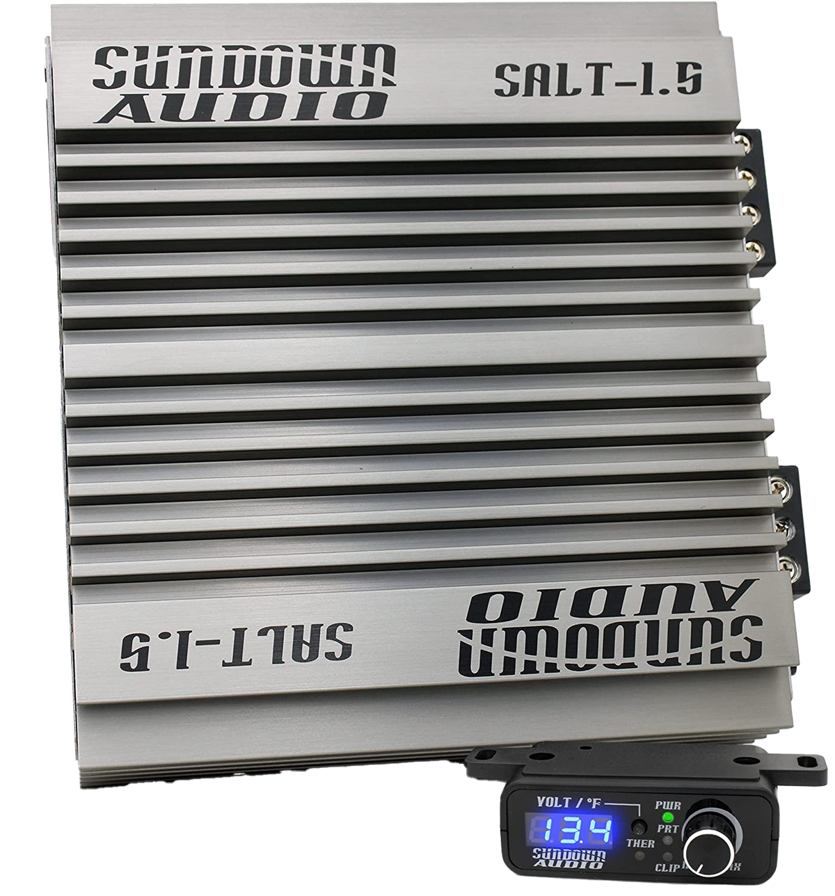 Sundown Audio SALT-1.5 Class D Monoblock Amplifier - 1500W RMS at 1 Ohm, Linkable to 3000W at 2 Ohms