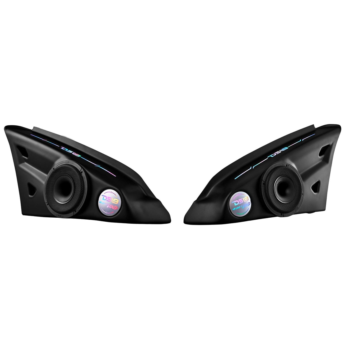 DS18 SLG-AR6V2 Polaris Slingshot 2015+ Armrest Speaker Pods - Empty, Fits 2 x 6.5", Digital LED DS18