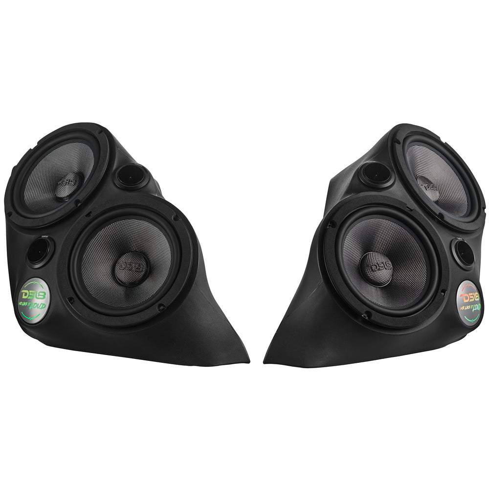 DS18 SLG-F82 Polaris Slingshot Front Fender Dual 8" Speaker Pods With Digital LED Lighting