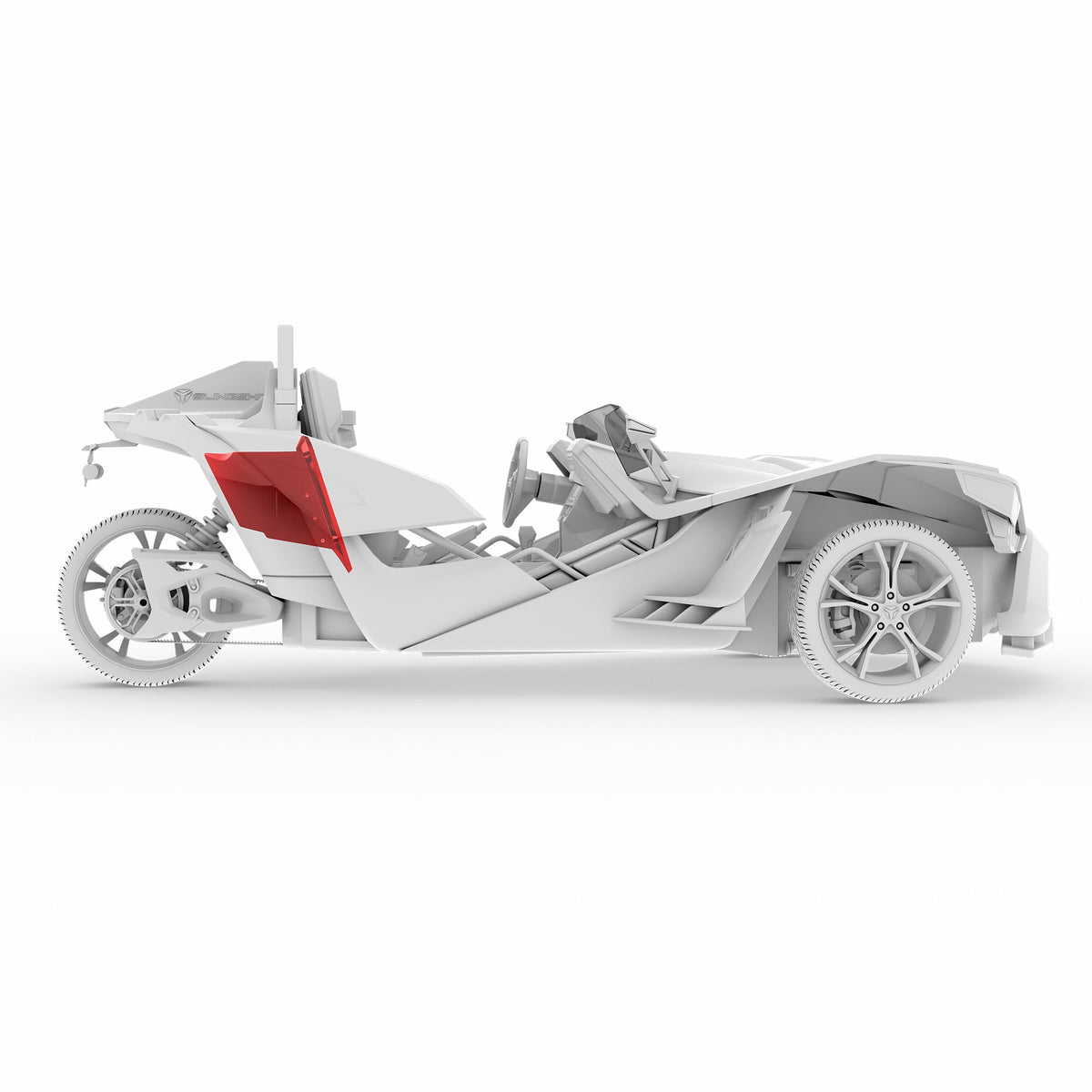 DS18 SLG-RSUB10 Polaris Slingshot 2015+ Rear 10" Ported Sub Enclosure - Empty, Either Side DS18