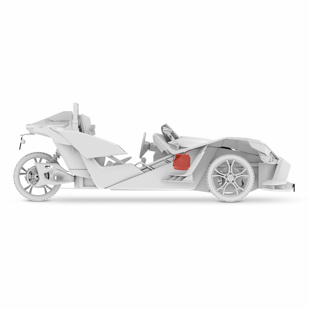 DS18 SLG-20UPFSUB6 Polaris Slingshot Under Dash Empty Enclosure fits 2 x 6.5" Subwoofers | 2020+