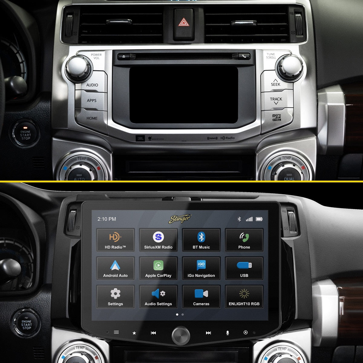 Toyota 4Runner Installation Kit for HORIZON10 Multimedia Head Unit