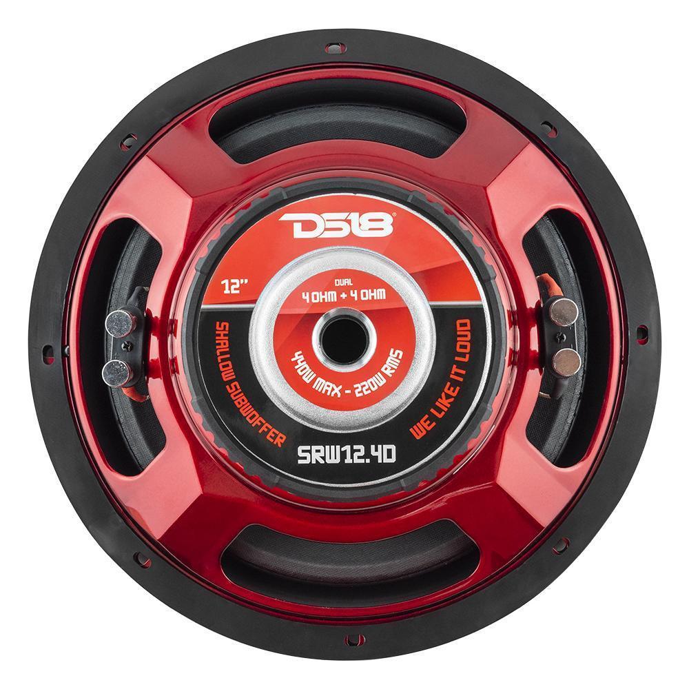 DS18 DS-SRW12.4D SRW Shallow 12 Inch Subwoofer 900 Watts Dvc 4-Ohm DS18