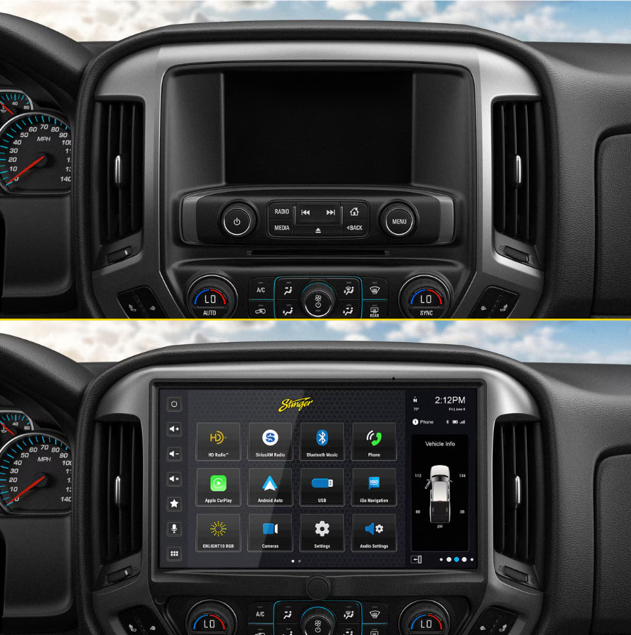 Stinger SRX-GM14128 HORIZON12 Chevy Silverado/ GMC Sierra (2014-2018) 12.8" Full Integration Kit