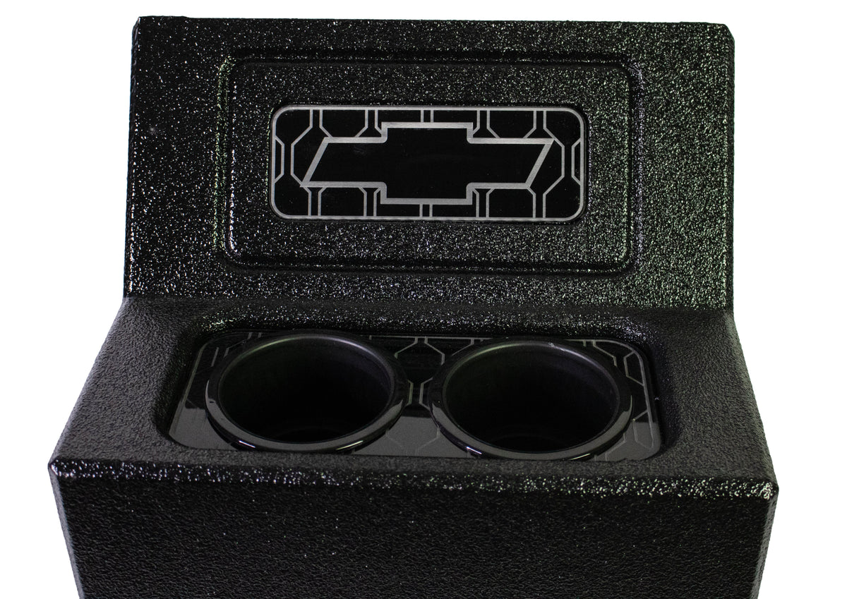 Custom Center Console for 1988–1998 Chevy Silverado & GMC Sierra Bench Seat – Fits Dual 6.5” Speakers, 3.8” Tweeters & Cup Holders