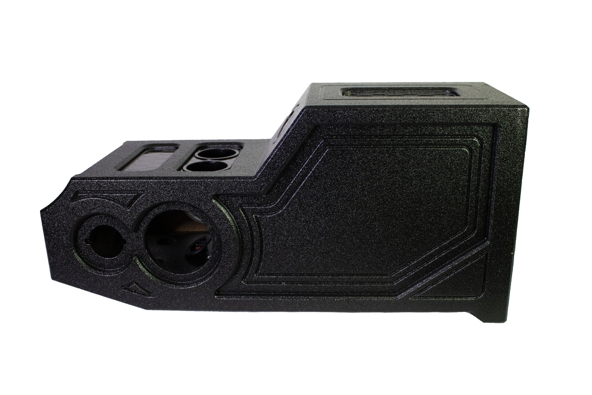 SSFORD-CON97 | Center Console Subwoofer Enclosure for 1997–2003 Ford Trucks – Fits 12", Dual 6.5", Tweeters