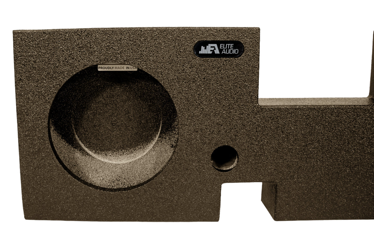 Elite Audio Enclosures | Ford F-250 / F-350 / F-450 Super Duty 2017+ Single 10" - Premium USA Made Subwoofer Box with Bed Liner Spray Finish