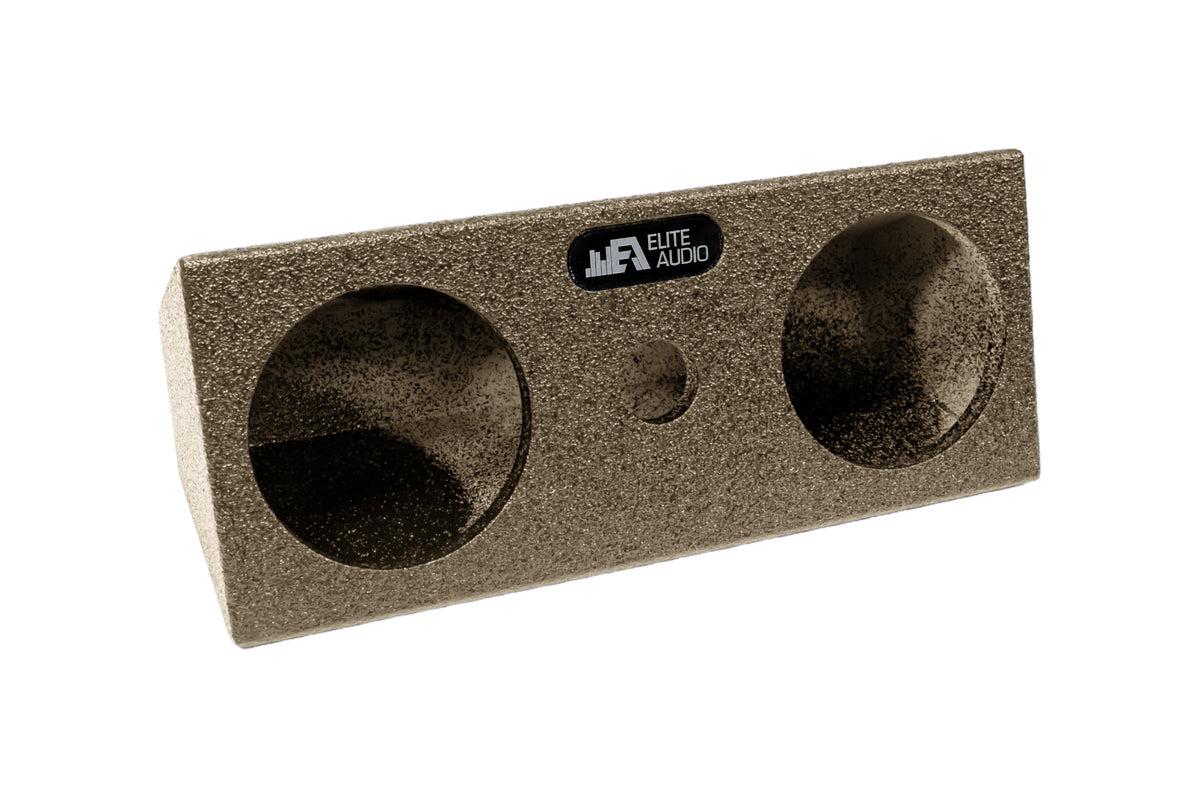 Elite Audio Enclosures | Universal Pair Dual with Tweeter - Premium USA Made Speaker Box with Bed Liner Spray Finish