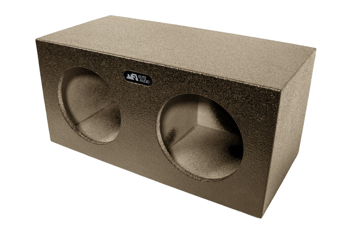 Elite Audio Enclosures | Universal Dual 10” Sealed - Premium USA Made Subwoofer Box with Bed Liner Spray Finish