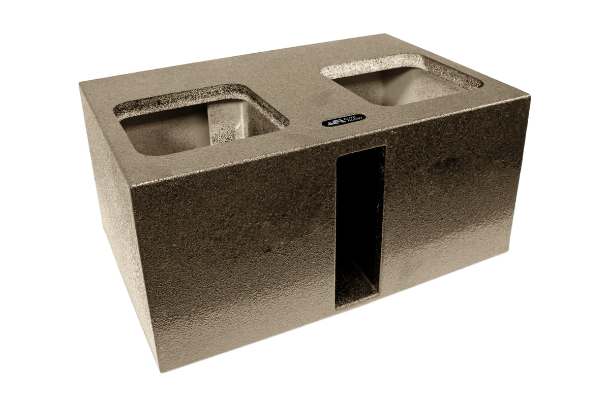 Elite Audio Dual 15" Ported Up Fire XL SPL Universal Subwoofer Box for Kicker Solo-Baric