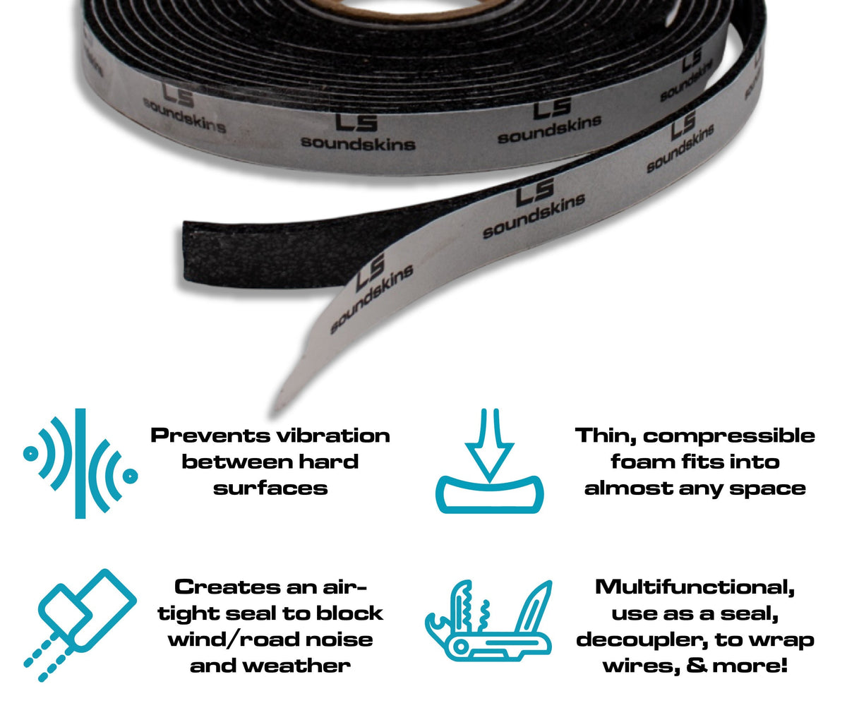 SoundSkins SSK-SQSK Sound Quality Speaker Kit: Foam Rings, Backing Sheets, Deadening Sheets, Strip Tape