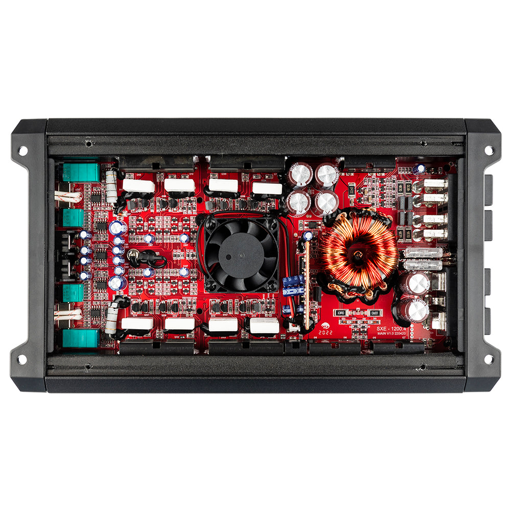 DS18 DS-SXE-1200.4/BK Full-Range Class AB 4-Channel Amplifier 1200 Watts Black DS18